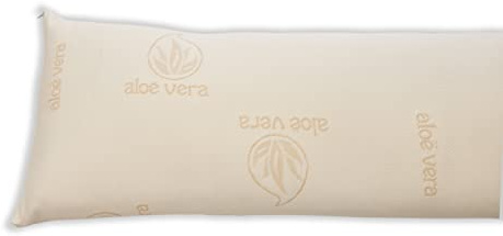 DECASATEXTIL®-Funda de Almohada Aloe-Vera con Cremallera Lateral- Diferentes Medidas- Adaptable, Hiper-Transpirable, Anti ácaros, Valida para Todo Tipo de Almohadas. (40x75cm)