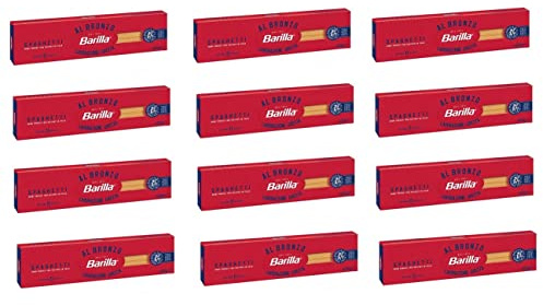 12x Barilla Spaghetti al Bronzo Bronze Gezogene Pasta 400g Rohe Verarbeitungsmethode | Rohe Verarbeitung