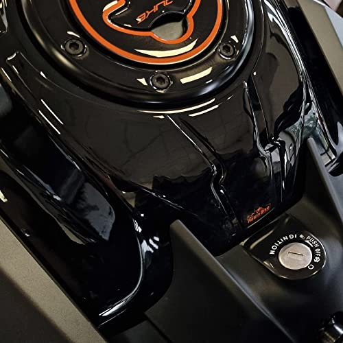 Resin Bike Adesivi Moto Compatibile con KTM Duke 125 200 250 390 2021 2022. Protezione Zona Chiave Moto da Urti e Graffi. Adesivo Resinato con Effetto 3D - Nero