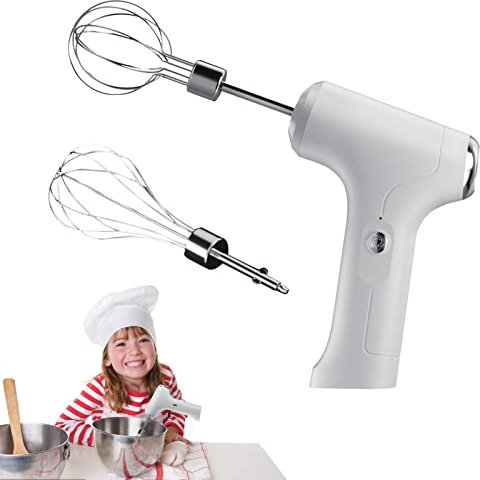 Electric Hand Mixer - 3 Speed Adjustable Electric Hand Mixer with 2 Heads - Stainless Steel Twisted Wire Beaters and Whisk, Cordless Mixer Kitchen Gadgets for Egg Batter Dough Butter Cheese Hepvet