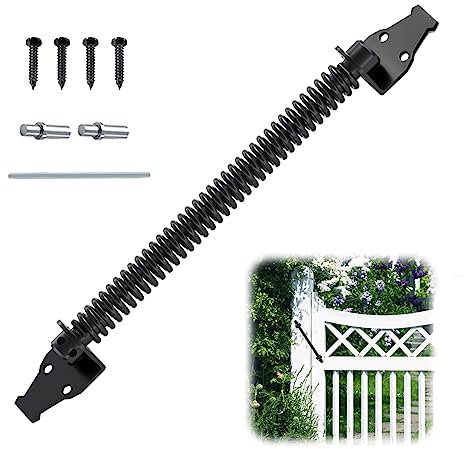 Nizirioo Automatischer Türschließer Zugfeder, 36cm Einstellbare Torschließer, Federschließer Tür Schließer Gartentürschließer Feder Türschließer Mit Schrauben Für Gartentür Innentüren Außentüren