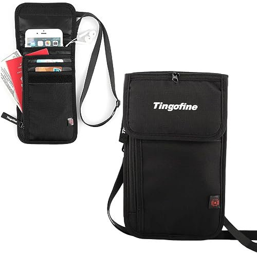 JOCXZI brustbeutel，brustbeutel jungen，brustbeutel herren，brusttasche damen，reisegeldbeutel，diebstahlsichere tasche，Diebstahlsichere, wasserdichte Reisepasstasche (Schwarz)