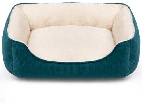 Hollypet Cat Bed Small Dog Bed Pet Bed for Cats and Puppy, Soft Pet Sleeping Bed Breathable Pet Cushion, Green(50 * 45 * 15cm)