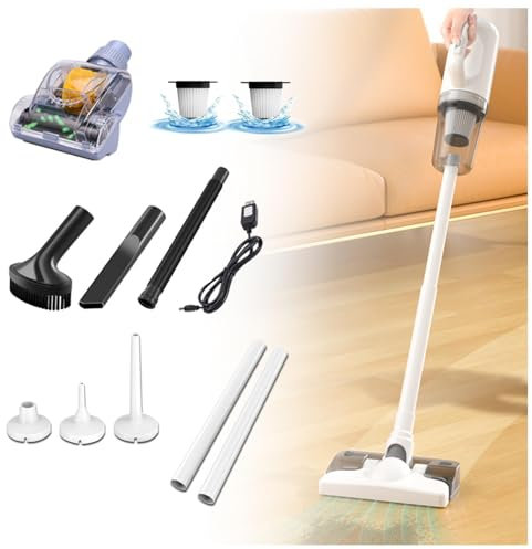 Aspirateur Balai Laveur sans Fil 5 en 1 Compact - Léger, 35Min Autonomie, Aspirateur Nettoyeur Vapeur pour Sol Dur Tapis Poils d'animaux Voiture