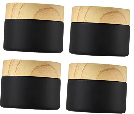 Ipetboom 4pièces Pot De Voyage Verre Pour Crème Lotion Visage Flacon De Voyage Verre Petit Pot Cosmétique