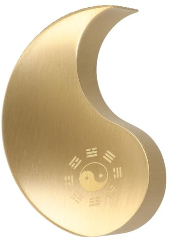 SHINEOFI Briefbeschwerer aus Messing für Chinesische Kalligrafie und Malerei Rechteckiger Kalligrafie Papiergewicht mit Bürstenhalter ohne Grate für Schreib und Malutensilien