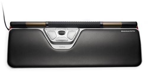 Contour RollerMouse Red Ergonomische Maus erweiterter Handgelenkstütze Memory Schaum, Ideal für RSI Karpaltunnel, Beidhändige Verdrahtet Maus für PC, Mac & Laptop - Verdrahtet - Plüsch