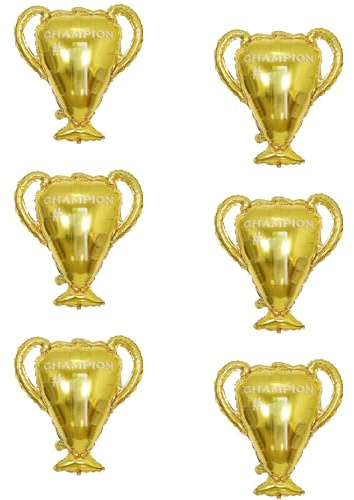 6 Stück Folienballon Pokal in Gold,Fußball Pokal Folienballon Gold,Trophäenballons,Gold Trophy Foil Balloons,für Geburtstag Party,Jubiläen,Fußballspiel Thema,Champion Trophäe Party Dekorationen
