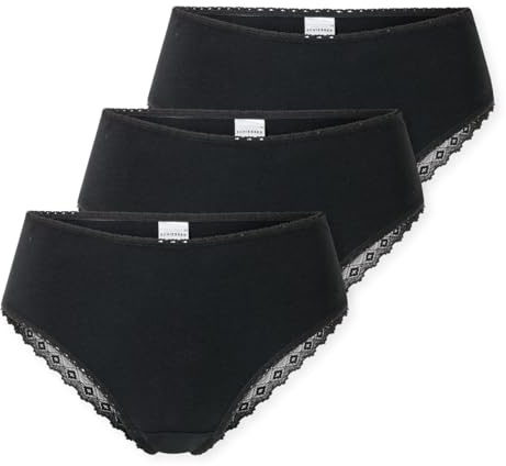 Schiesser Damen 3 PACK Brazilian Slip Unterwäsche mit Spitze - Modern Multipacks
