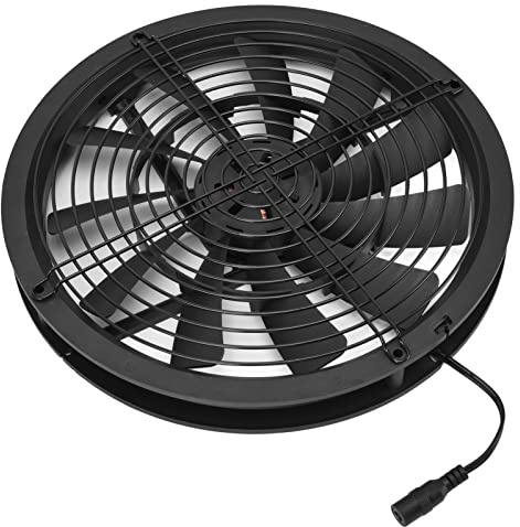 Solarbetriebenes Ventilator-Set, 100 W, 25,4 Cm, Wasserdicht, Kühlend, Runder Solarpanel-Abluftventilator mit Ventilatorabdeckung, Tragbarer Mini-Ventilator für den Außenbereich