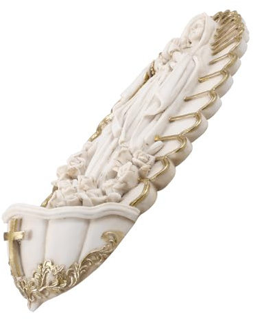 TOPBATHY Acquasantiera Religiosa Medaglia Da Parete Acquasantiera Cattolica Elegante E Aggraziata