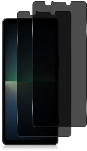 HeeYeal Privacy Schutzfolie Kompatible mit Sony Xperia 5 V 5G, Panzer Schutz Glas Anti-Spy Folie, Bruchsicher Anti-Kratzer, 2 Stück 9H Härte Anti-Spähen Sichtschutzfolie für Sony Xperia 5 V 5G