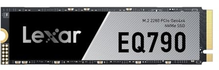 Lexar EQ790 4TB SSD, M.2 2280 PCIe Gen4x4 NVMe 1.4 Internal SSD, Up to 7,000MB/s Read, High-Performance Storage Internal Solid State Drive for AI Rendering, 4K Video Editing, PC & PS5 Gaming