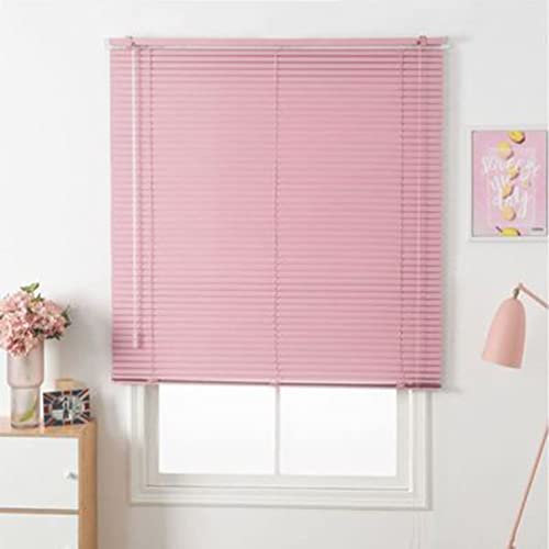Aluminium Jalousie, Rosa Aluminium-Jalousie für Fenster, Verdunkelungsrollos, Licht- und Blendschutz, 25 mm Lamellen, für Zuhause, Büro, Küche, Badezimmer, mit Beschlägen, maßgefertigt (B60 x H120 cm
