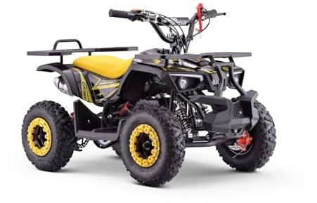 Miniquad 49cc ATV-bensin för barn, gul I-Explorer, barn från 4 till 10 år