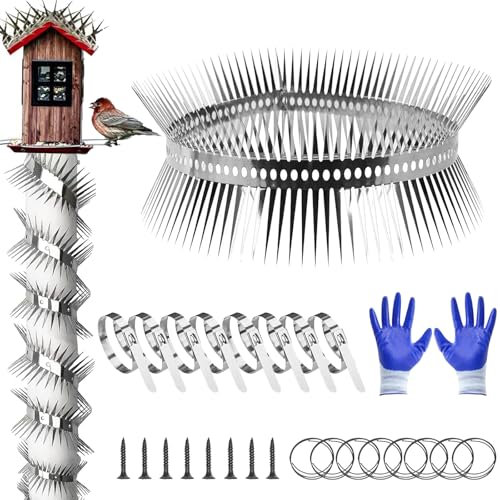 YOUYIKE Répulsif Contre Les Martres, 300 cm Protection Ceinture Anti Martres en Acier Inoxydable, avec Accessoires, Peut être Coupée, Ceinture Anti Chats pour Arbre et Gouttière Piege a Fouine