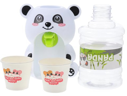 HANABASS Water Dispenser Toy Cute Panda Design Interactive Water Fountain for Boys and Girls Play Kitchen and Dollhouse Easy to Clean and Install Birthday