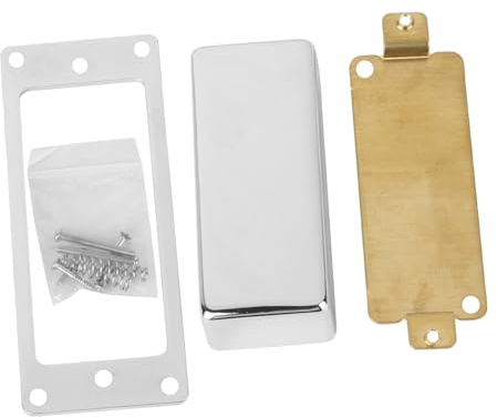 Gitarren Humbucker Abdeckung Rahmen für E-gitarre Silber | Selbstgemacht Ersatzteil für Doppel Humbucker, Kupfer Nickel Legierung, Stabile Ausführung, 2 Stück