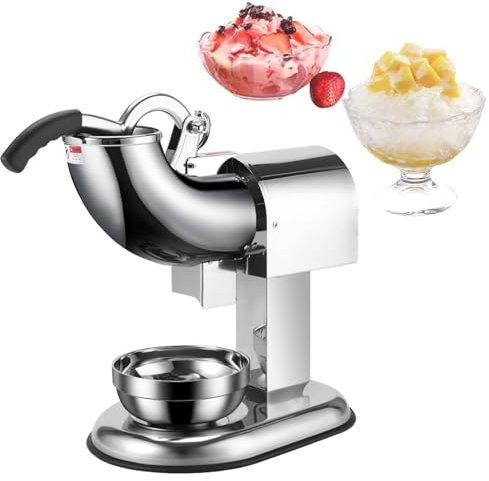 Machine à Glace PiléE Professionnelle, Double Lame, 100 Kg/H, Broyeur à Glace PiléE éLectrique, 1400 Tr/Min, En Acier Inoxydable,2blades