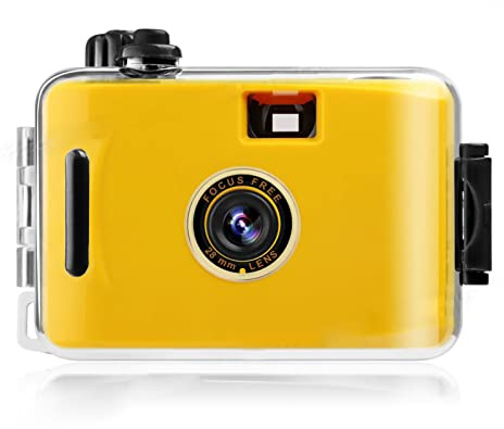 Denash Vintage APACER Film Camera with Compact Automatic Miniature for Retro Photo Enthusiasts and Travelers (Official standard yellow black shell)