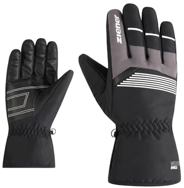 Ziener GEVIN-Z - Guanti da sci da uomo/sport invernali | Antivento idrorepellente, colore nero, 10,5