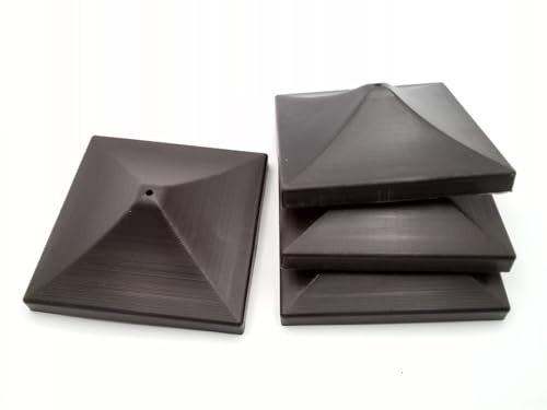 Fence Post Protection Caps for Wooden Posts 75mm x 75mm (3 X 3) Brown Plastic Covers - Pack of 16