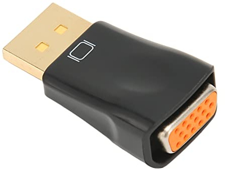 Yanmis DisplayPort a VGA Adaptador de 60Hz de Hombre a Mujer para el de Visualización de Monitor HDTV, Modo de Escritorio Extendido, Negro