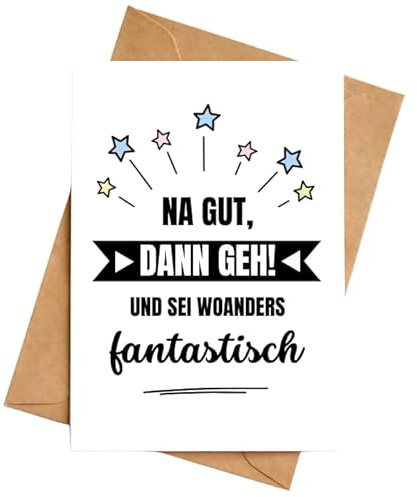 Palanemo Karte Jobwechsel Kollegen Abschiedsgeschenk Kollegin Abschiedskarte Geschenk Mann Frau