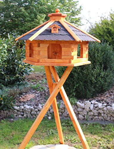 Vogelhaus von XL bis XXXL wahlweise mit Ständer Typ 4 (schwarz, XXXL mit Ständer)