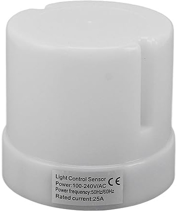 Zerodis Photocell Sensor Outdoor Light Switch, Dusk to Dawn Photoelectric Control, Twist Lock Plug, 30A Electromechanical Switch