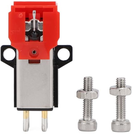 YUKERMARB Dubbel Skivspelare Pickup, Moving Magnet Fonopickup AT91R Ersättning med Aluminium Cantilever 0.6mil Bonded Rund Stylus för AT LP3 och Andra Skivspelare
