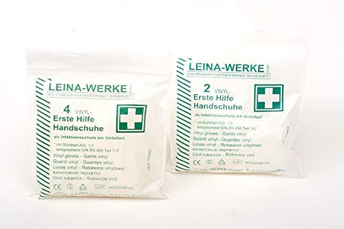 LEINA-WERKE - Guanti in vinile, 100 pz, DIN EN 455, L, 1