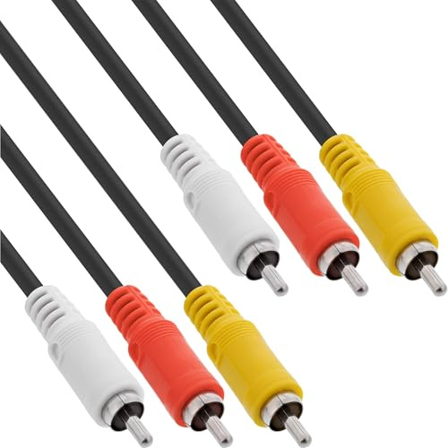 InLine 89602 Cinch Kabel, Audio/Video 3x Cinch, Stecker / Stecker, 2m