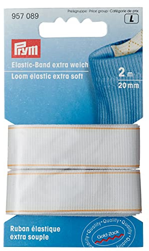 Prym 957089 Elastic-Band extra weich 20 mm weiß
