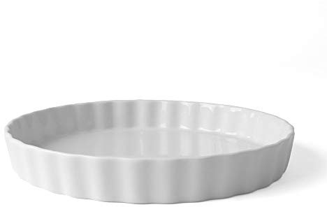 Holst Porzellan Porcellana trihorse TO 173 Quiche Form/stampi e Stampo tarteletta 25 cm Circa, Colore Bianco, 25 x 3,7 cm