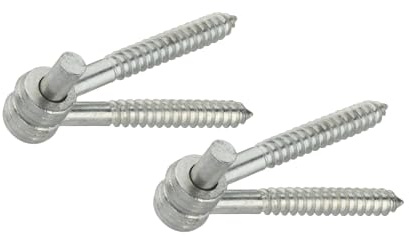 National Hardware N131-136 295 Screw Hook/Eye Hinges in Zinc Plated, 2 Pack, 1/2 x 4