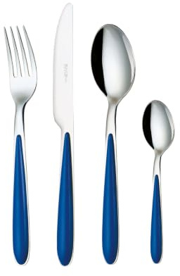 Servizio Set di Posate 24 Pezzi in Acciaio Eme Caribe Blu 55