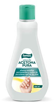 Famos Aceton Pura Nagellackentferner, 1er Pack (1 x 180 g)