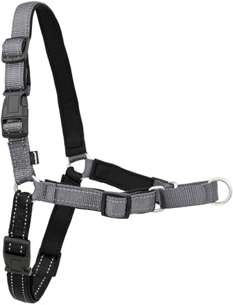 PetSafe Easy Walk Deluxe Dog Harness, No Pull Dog Harness – Perfect for Leash & Harness Training – Stops Pets from Pulling and Choking on Walks – Large, Steel