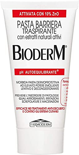 Bioderm Pasta Barriera - Crème pour le Change à l'Oxyde de Zinc - Idéal pour Calmer, Prévenir et Traiter les Érythèmes Fessiers, les Irritations et les Dermatites - Pour Bébés et Adultes - 30 ml