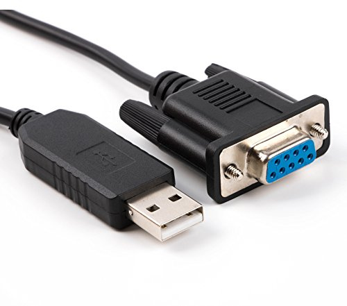 Câble série USB DB9 FTDI FT232R USB Rs232 câble de contrôle pour PC (2-RXD (jaune), 3-TXD (orange), 5-GND (GND), 7-RTS (vert), 8-CTS (marron), 1/4/6/9-NC)