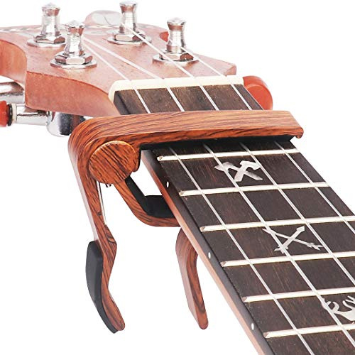WINGO Pro ukulele Capotasto per Soprano Contert Baritono ukelele, Colore Palissandro.