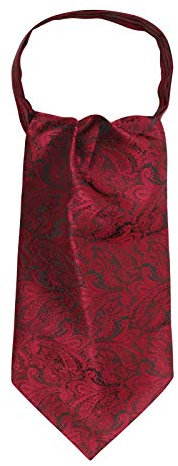 WANYING Herren Krawattenschal Ascotkrawatte Schal Cravat Ties Einfach Schick für Gentleman - Paisley Bordeaux Rot