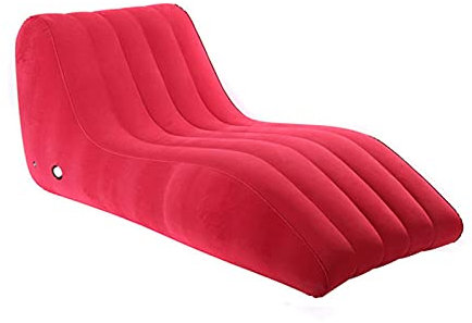WWYL Garten Aufblasbares Sofa, Wasserdichter Aufblasbares Liege Camping Stuhl Für Outdoor, Schwimmbad, Strandpartys, Reisen Und Camping Picknicks (Rot)
