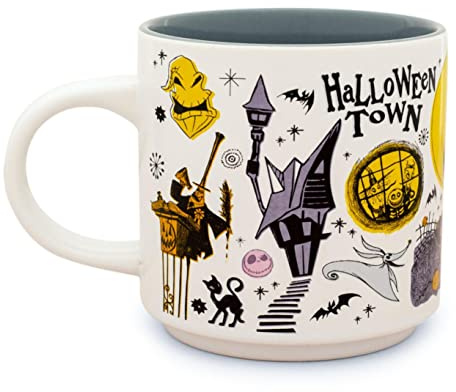 Disney The Nightmare Before Christmas Allover Icons Ceramic Stacking Mug | Holds 13 Ounces