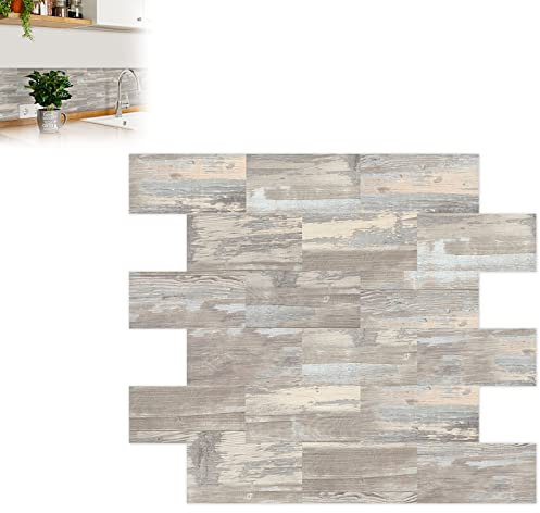 YRHome 10 Blatt Upgrade 3d Fliesenaufkleber PVC Wandfliesen 34 x 29 cm Selbstklebend Fliese Fliesenfolie Klebefliesen Fliesendekor Wasserdicht Fliesensticker für Küche Bad, Typ B