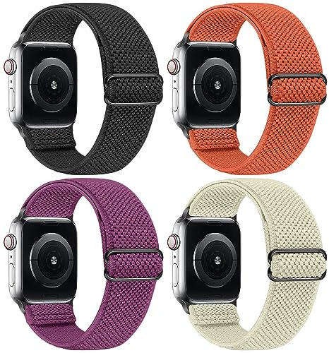 SOiiKE Elastique Bracelets Compatibles avec Bracelet Apple Watch 38mm 40mm 41mm 42mm 44mm 45mm 46mm 49mm, Bracelet de Réglable Sport en Nylon pour iWatch Series 11/10/9/8/7/6/5/4/3/2/1 SE Ultra 3/2/1