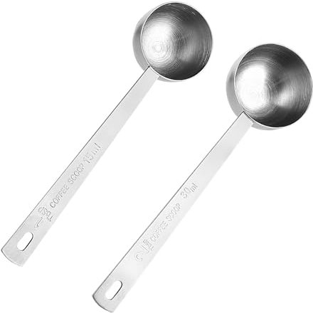 cobee Kaffeelöffel Portionierer Messlöffel, 2 Stück 15ml & 30ml Edelstahl-Kaffeelöffel Mit Langem Griff Kaffee Dosierlöffel Wiederverwendbar Kaffeelöffel Zum Abmessen von Kaffee Puderzucker Milch