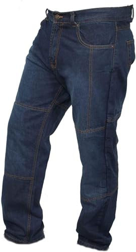 Rider Protec® Herren Motorradhose Jeans Cargohose mit Hüft- und Knieprotektoren und schützendem Aramid-Futter Bikerhose für Rennfahrer RP-IM-GRP