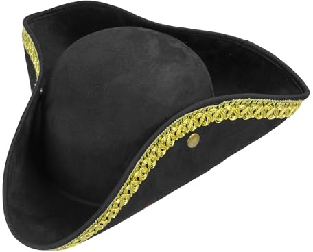 W WIDMANN MILANO Party Fashion - Chapeau tricorne, aspect daim, accessoire pour costumes de pirates